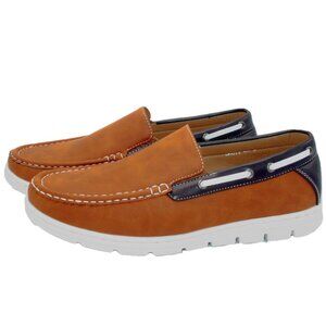 Men's Moccasins Driving Comfort Slip on Loafers Boat Shoes Tan